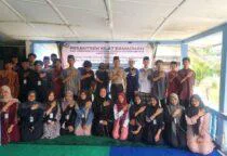 Personel Sat Binmas Polres Belitung Isi Materi Pesantren Kilat, diselenggarakan oleh KNPI Kabupaten Belitung, Sabtu (14/03/2026) di SKB Desa Perawas, Kecamatan Tanjungpandan, Kabupaten Belitung.