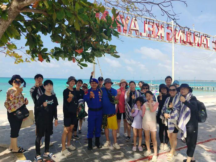 Situasi Wisata Tanjung Kelayang Masih Sepi, Ipda Junaidi: Pastikan Pengamanan Tetap Siaga di kawasan wisata Kepulauan Bangka Belitung, di Kecamatan Sijuk.