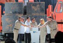 Pemprov DKI Revitalisasi Pasar Gardu Asem, Gubernur DKI Jakarta Pramono Anung Tekankan Pentingnya Merapikan Pasar Tradisional, di Pasar Gardu Asem, Kemayoran, Jakarta Pusat, pada Senin (6/4/2026).