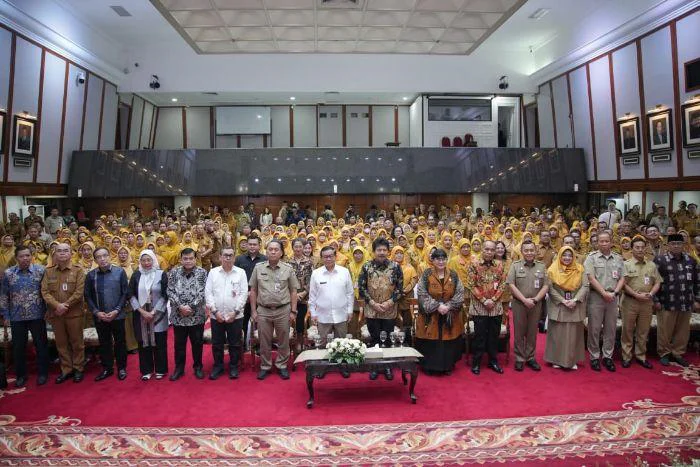 Gubernur DKI Jakarta Pramono Anung Buka Sosialisasi Pendidikan Pancasila, melalui Dinas Pendidikan bersama Badan Pembinaan Ideologi Pancasila (BPIP) di Balai Kota DKI Jakarta pada Selasa (7/4/2026).