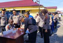 Bidpropam Polda Kep. Babel Laksanakan Gaktibplin di Kegiatan yang dimulai sejak pukul 08.00 WIB tersebut dipimpin oleh Iptu Minarno, S.H, terhadap personel Polres Belitung dan jajaran Polsek, Jumat (10/04/2026).