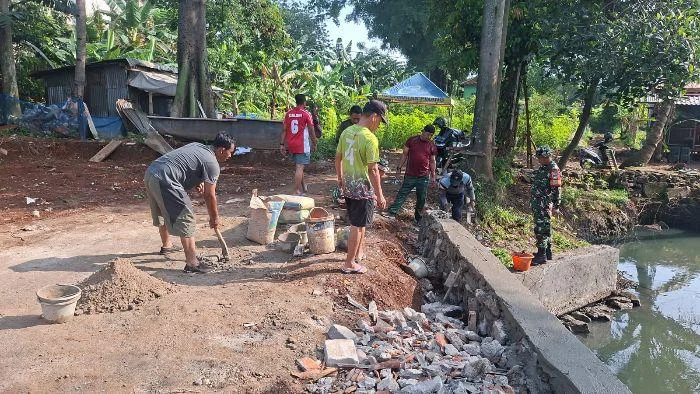 Jembatan Garuda 94,5% Rampung, Jembatan Beton Garuda sepanjang 10 meter dan lebar 2 meter di Jalan Gorong-gorong, Kecamatan Pinang, Kota Tangerang