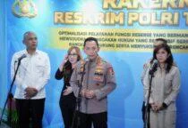 Resmi Dibuka Rakernis Reskrim 2026, Kapolri Jenderal Polisi Listyo Sigit Prabowo wujud komitmen kita untuk bersama-sama bersatu, di Mabes Polri, Kamis (7/5/2026).