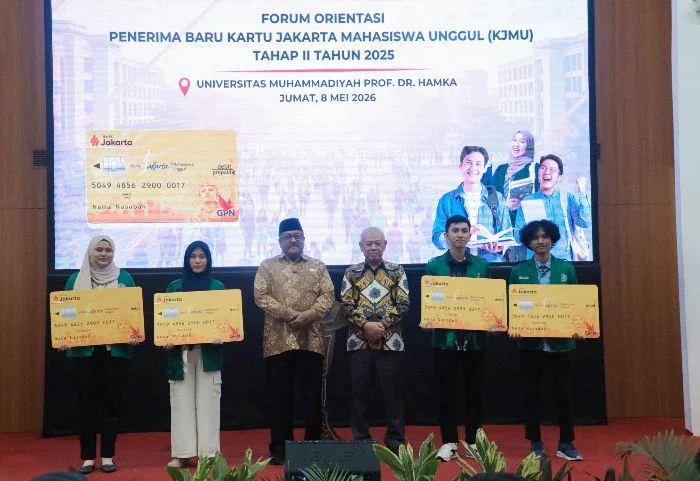 Wagub DKI Jakarta Rano Karno Buka Forum Orientasi Penerima Baru KJMU Tahap II, di Gedung Fakultas Ekonomi dan Bisnis Universitas Muhammadiyah Prof. Dr. Hamka (UHAMKA), Ciracas, Jakarta Timur, Jumat (8/5). Pendidikan Tetap Jadi Prioritas Jakarta