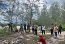 Personel Polres Belitung melakukan peringatan, imbauan dan  penertiban terhadap aktivitas tambang ilegal di wilayah Laut Ulim, setelah melalui berbagai tahapan persuasif, di lapangan, Rabu (13/05/2026).