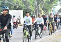 Gowes Kebersamaan, Dandim 0803/Madiun Letkol Inf I Nyoman Adhisaputra bersama jajaran Forkopimda Kabupaten Madiun, Minggu (24/5/2026).
