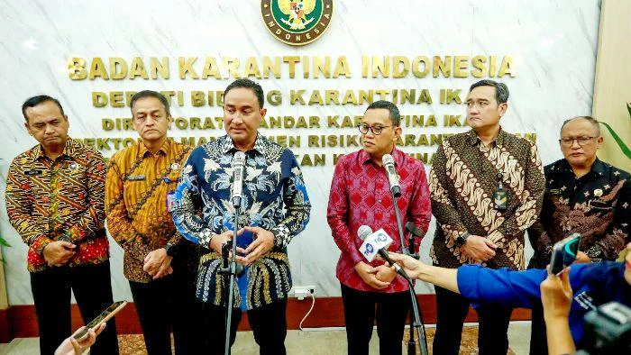 Perkuat Pintu Masuk Negara, Kepala BNN RI, Suyudi Ario Seto, melakukan kunjungan audiensi dengan Kepala Badan Karantina Indonesia (Barantin), Abdul Kadir Karding, di Gedung Mina Bahari (GMB) II, Kementerian Kelautan dan Perikanan, Jakarta Pusat, pada Kamis (4/6/2026).