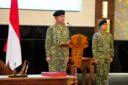 Kasum TNI Letjen TNI Richard Tampubolon mewakili Panglima TNI Jenderal TNI Agus Subiyanto Pimpin Sertijab Dansesko TNI dan Pangkogabwilhan II, di Aula Gatot Soebroto, Mabes TNI, Cilangkap, Jakarta Timur, Rabu (17/6/2026).