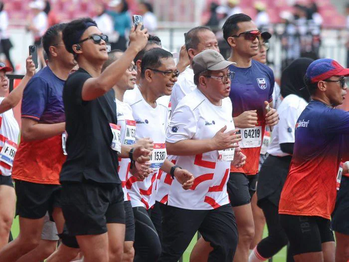 Gubernur DKI Jakarta Pramono Anung secara resmi melepas Peserta BTN JAKIM 2026 di kawasan Stadion Utama Gelora Bung Karno (GBK), Jakarta Pusat, pada Sabtu (13/6/2026) pagi. Tegaskan Posisi Jakarta sebagai Destinasi Sport Tourism Dunia