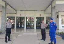 Polres Belitung Hadir Pastikan Keamanan Ibadah Minggu, di Gereja Regina Pacis, Jalan Melati, Kelurahan Kota, Kecamatan Tanjungpandan, Minggu (12/7/2026).